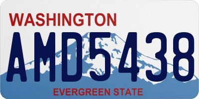 WA license plate AMD5438