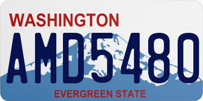 WA license plate AMD5480