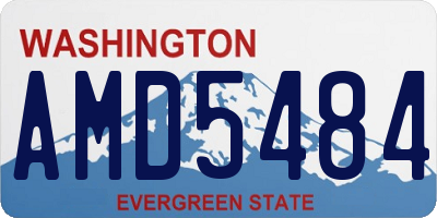 WA license plate AMD5484