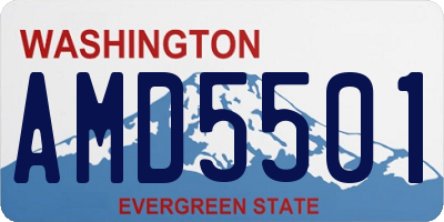 WA license plate AMD5501