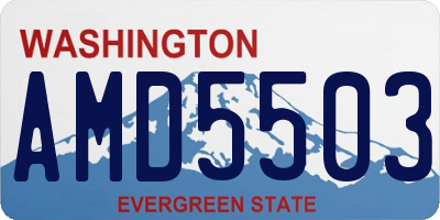WA license plate AMD5503