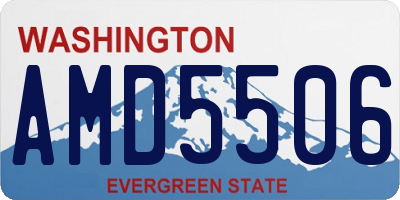WA license plate AMD5506