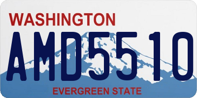 WA license plate AMD5510