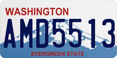 WA license plate AMD5513