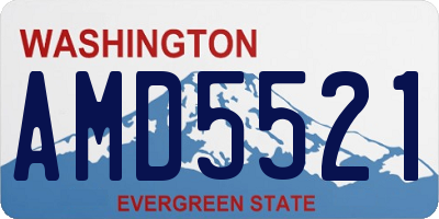 WA license plate AMD5521
