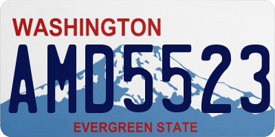 WA license plate AMD5523