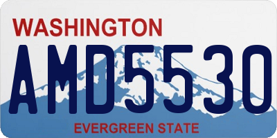 WA license plate AMD5530