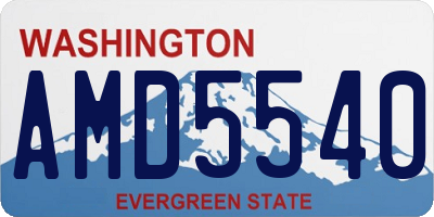 WA license plate AMD5540
