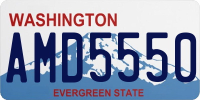 WA license plate AMD5550