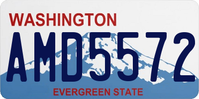 WA license plate AMD5572