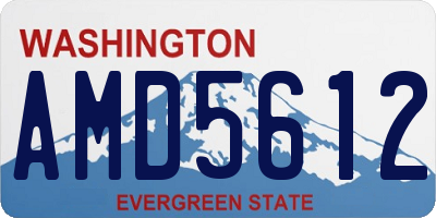 WA license plate AMD5612
