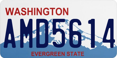 WA license plate AMD5614