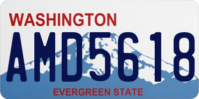 WA license plate AMD5618