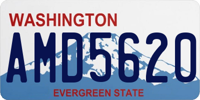 WA license plate AMD5620