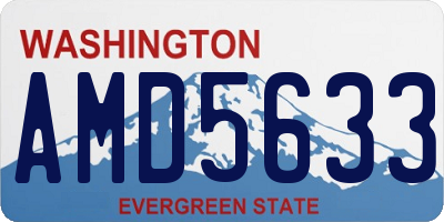 WA license plate AMD5633