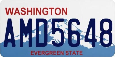 WA license plate AMD5648