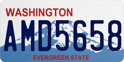WA license plate AMD5658