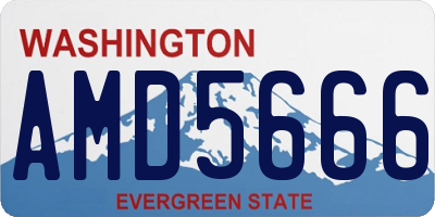 WA license plate AMD5666
