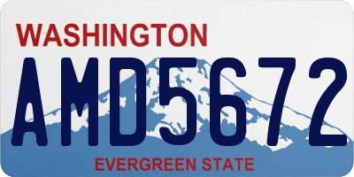 WA license plate AMD5672