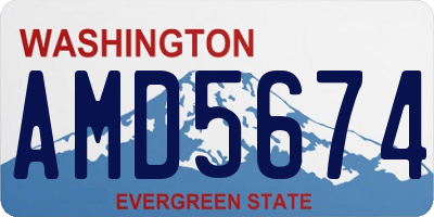 WA license plate AMD5674