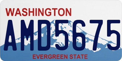 WA license plate AMD5675