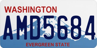 WA license plate AMD5684