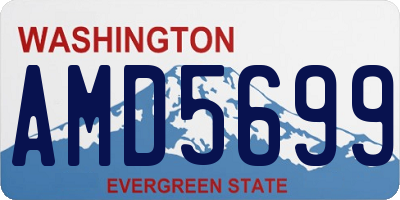 WA license plate AMD5699