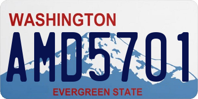 WA license plate AMD5701