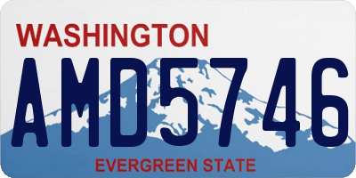 WA license plate AMD5746