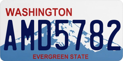 WA license plate AMD5782