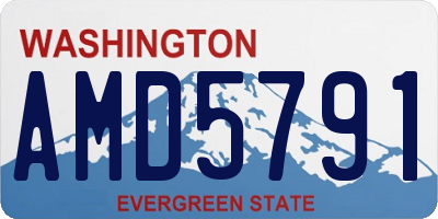 WA license plate AMD5791