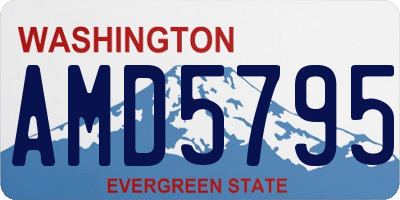 WA license plate AMD5795