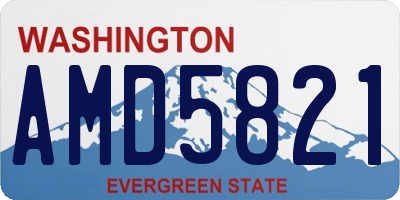 WA license plate AMD5821
