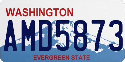 WA license plate AMD5873