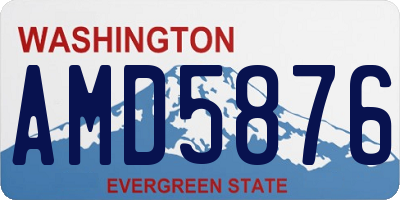 WA license plate AMD5876