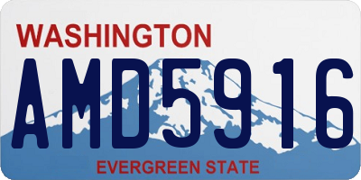 WA license plate AMD5916