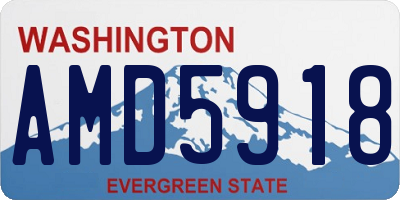 WA license plate AMD5918