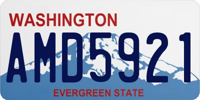 WA license plate AMD5921