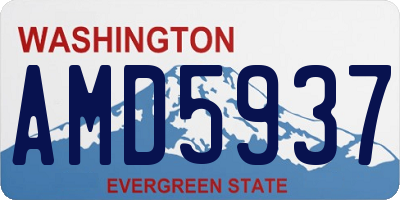 WA license plate AMD5937