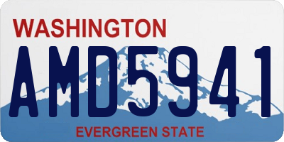 WA license plate AMD5941