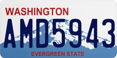 WA license plate AMD5943