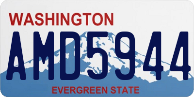 WA license plate AMD5944