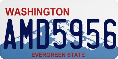 WA license plate AMD5956