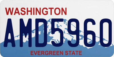 WA license plate AMD5960