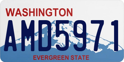 WA license plate AMD5971