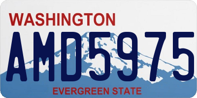 WA license plate AMD5975