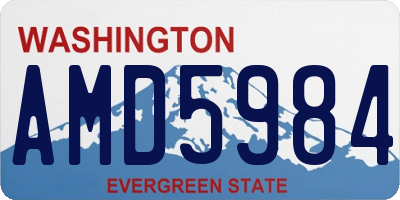WA license plate AMD5984