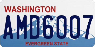 WA license plate AMD6007
