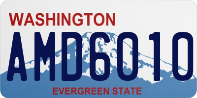 WA license plate AMD6010