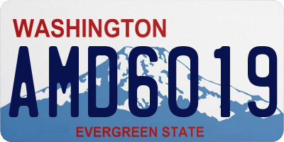 WA license plate AMD6019